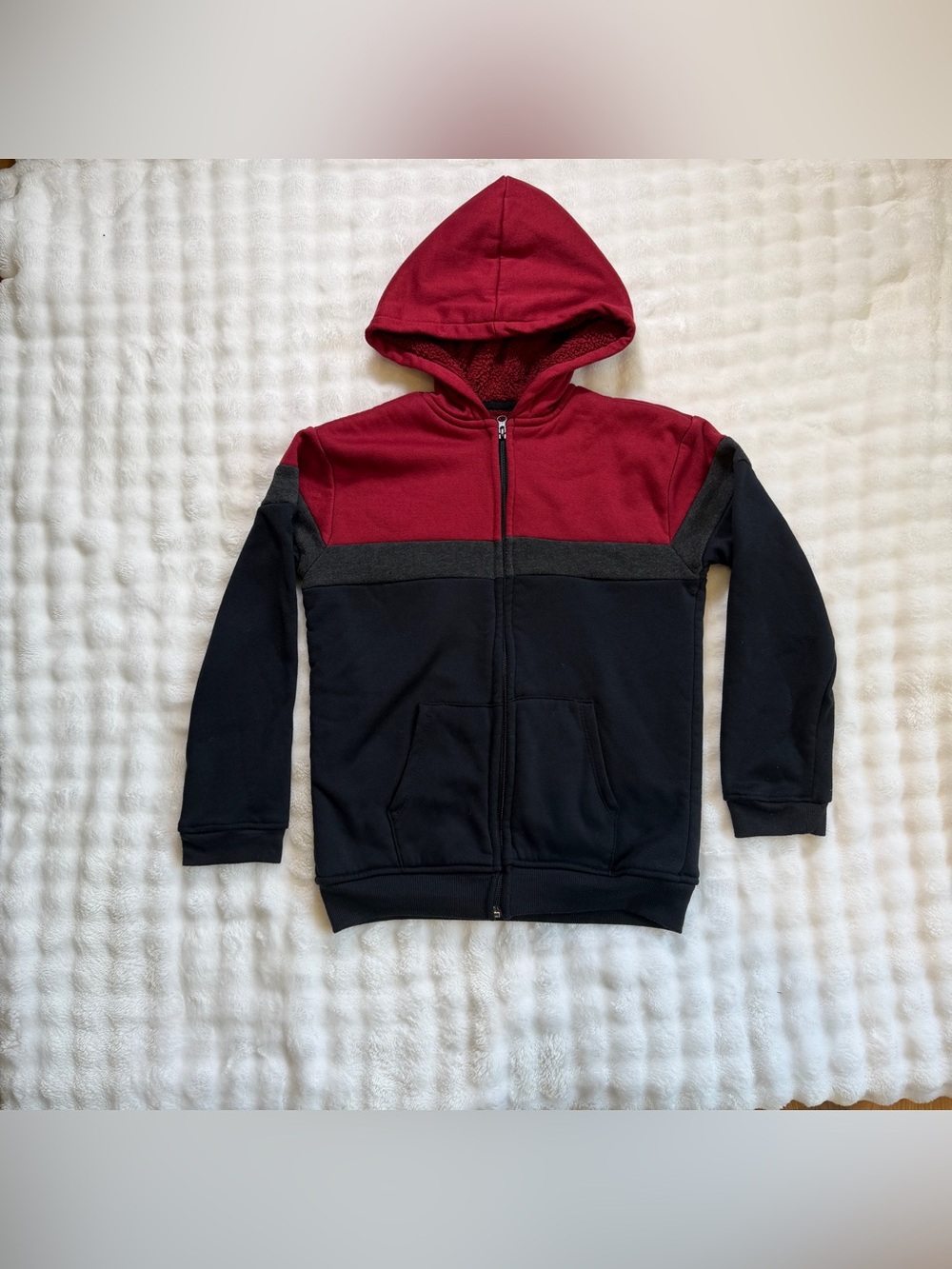 COOKIES BRAND Kids Sherpa Lined Zip Up Long Sleeve Sweater Hoodie Size 14/16